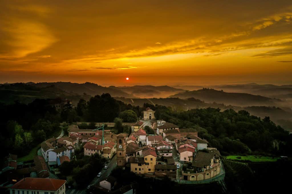 tramonto nel Roero